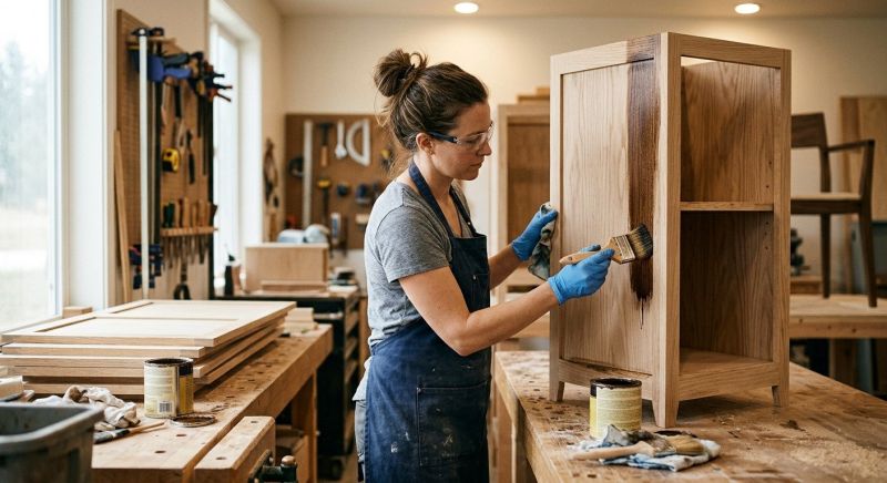 Wood Cabinet Staining in Bloomington, IN